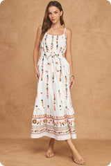The Juliette Embroidered Floral Midi Dress