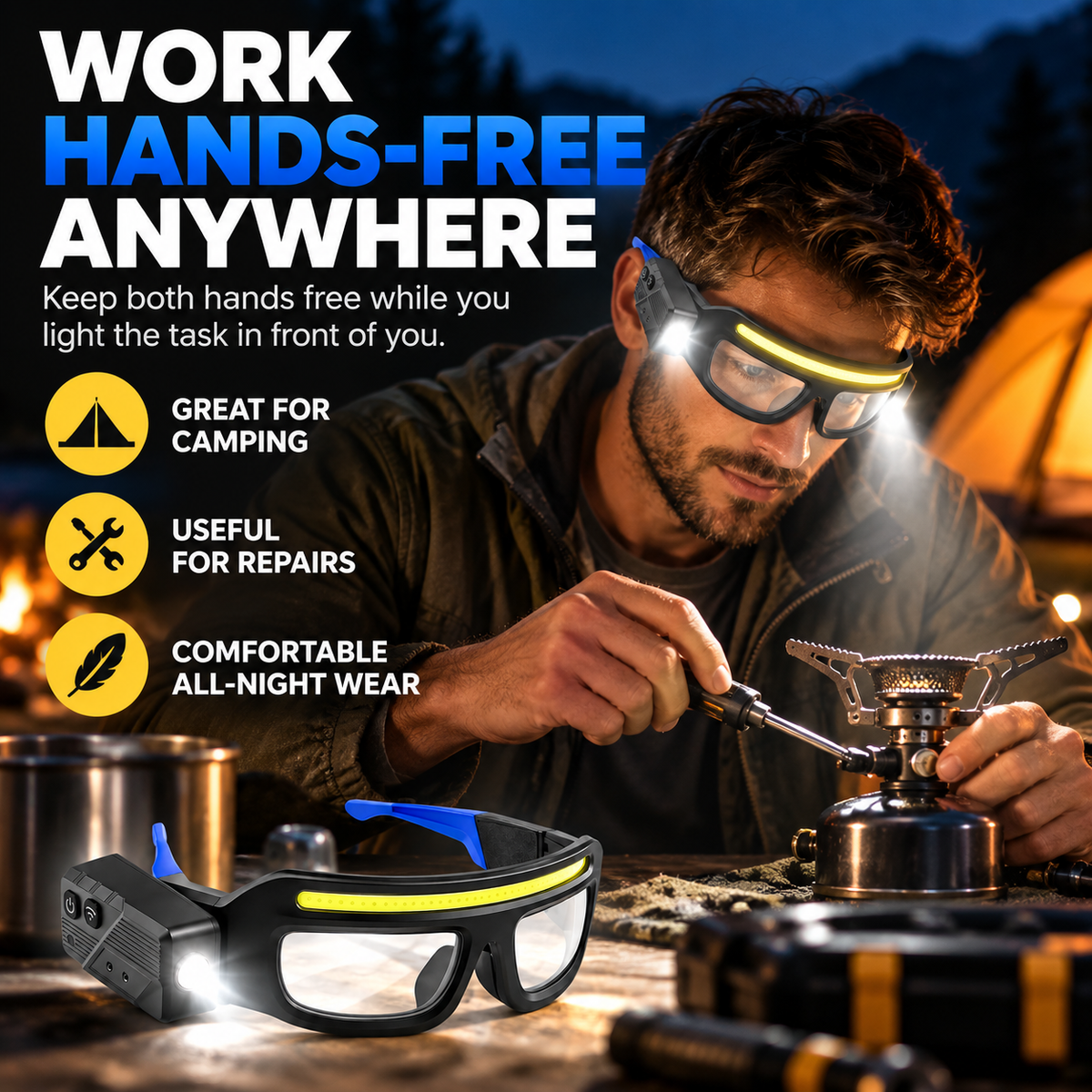 Multifunctional Eyewear Light