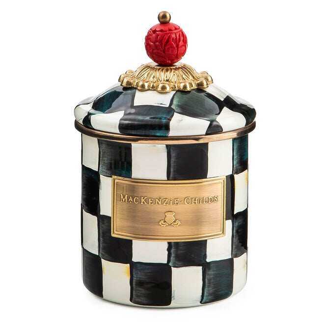 Courtly Check Enamel Canisters