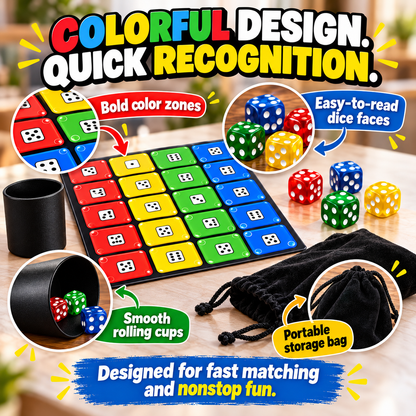Rock Dice Game – Rolling Board Game for Family Game Night