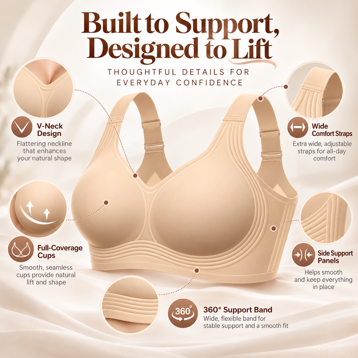Women Jelly Bras Wirefree Full Coverage