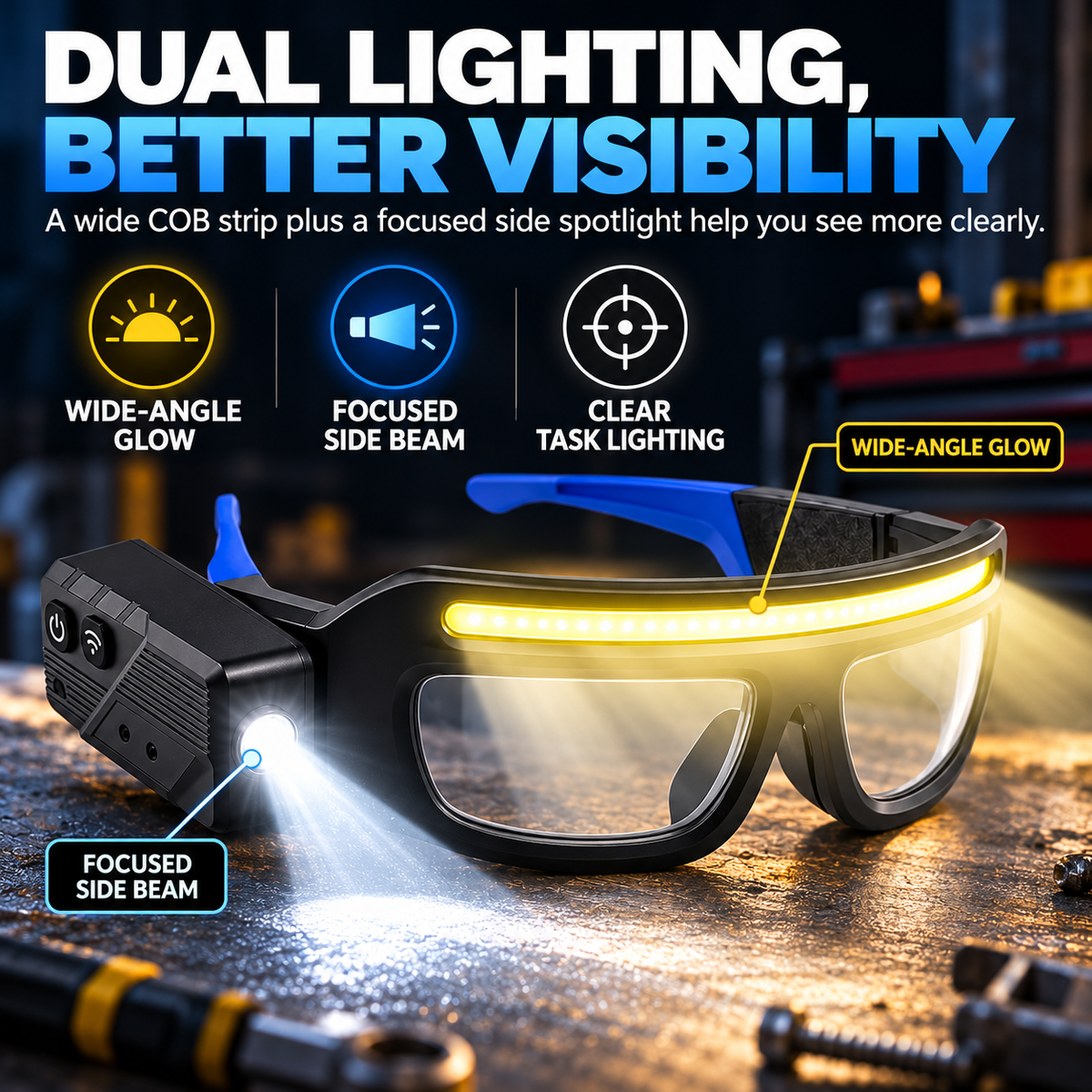 Multifunctional Eyewear Light