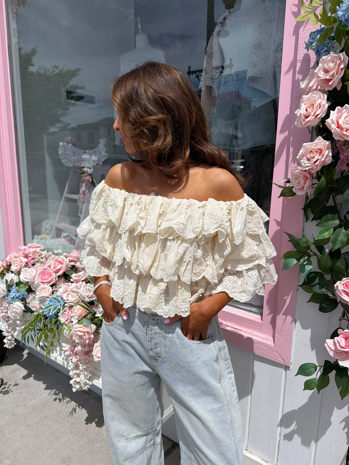 Lace Oat Ruffles Top RESTOCK