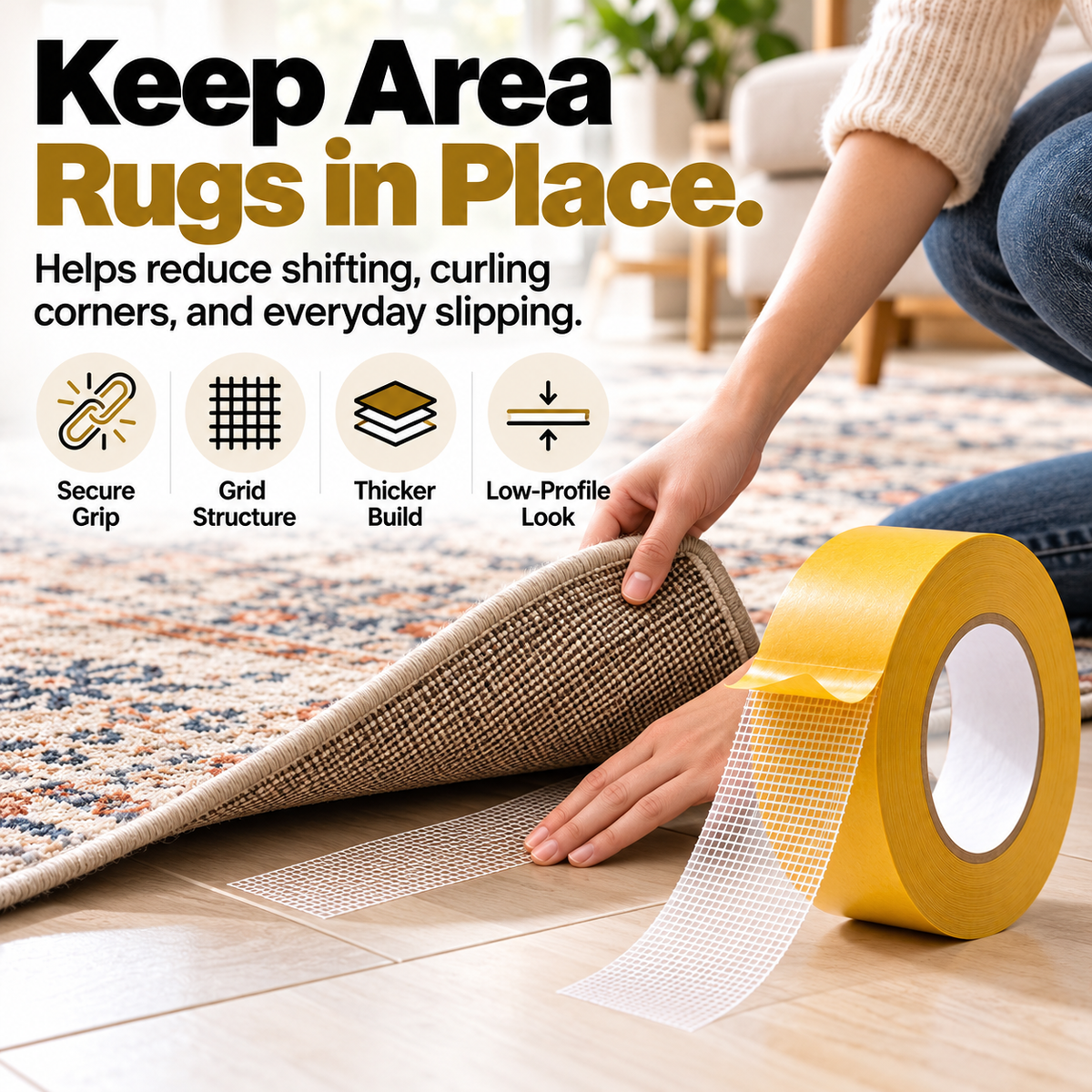 UltraGrip Double-Sided Mounting Tape – Heavy-Duty Mesh Adhesive for Home, Office & DIY