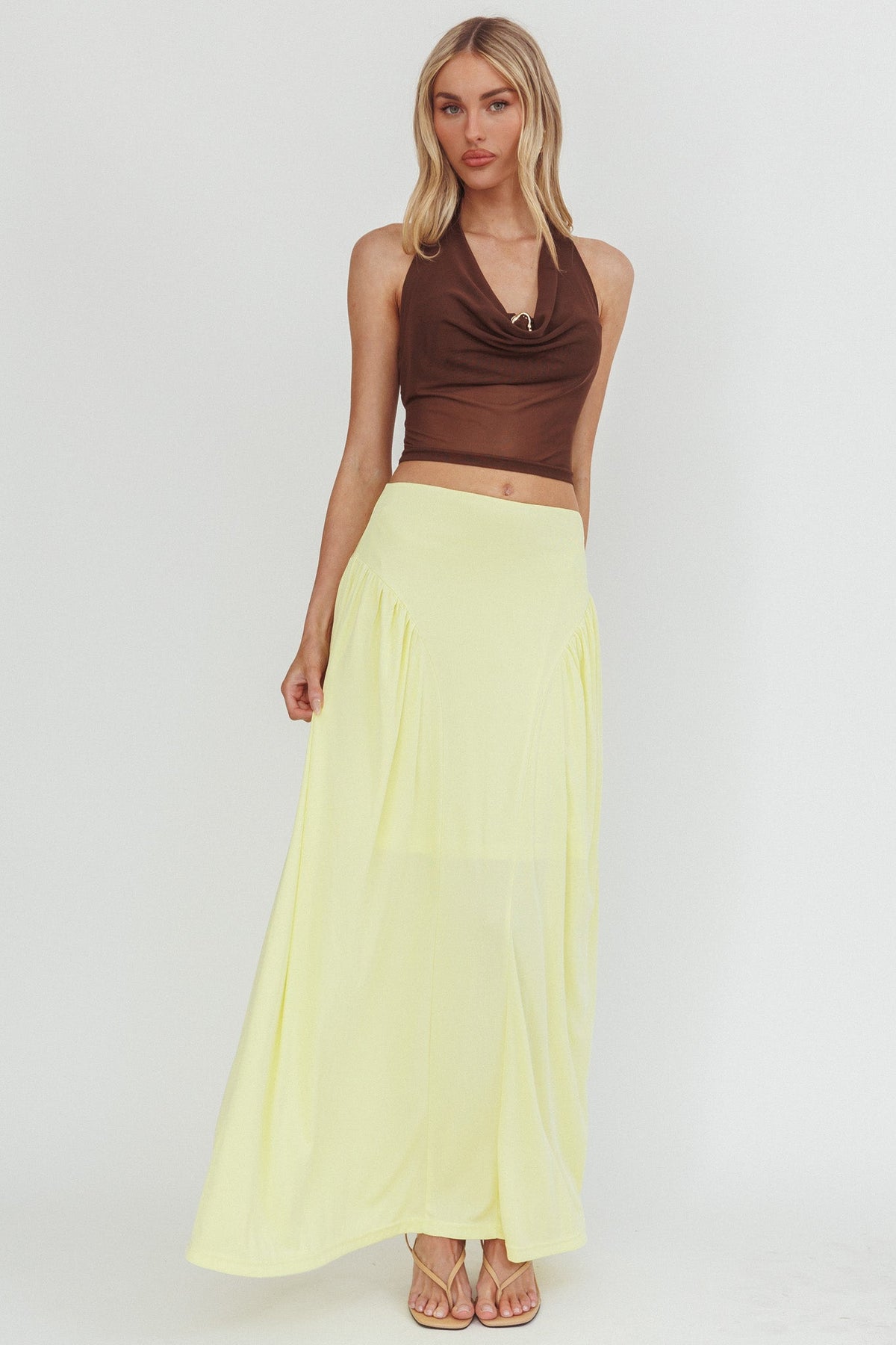 Daysun Gathered Panel Maxi Skirt Butter