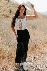 Cupid’s Favorite Sleeveless Floral Top (Ivory)