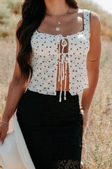 Cupid’s Favorite Sleeveless Floral Top (Ivory)