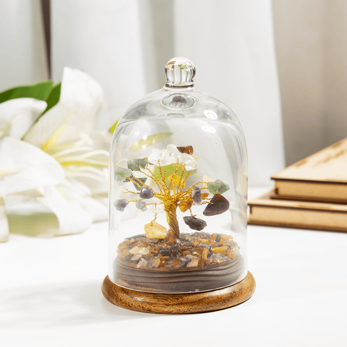 7 Chakra Healing Crystal Dome Tree | Spiritual Feng Shui Decor