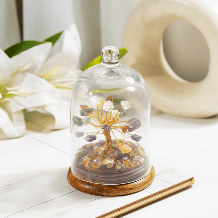 7 Chakra Healing Crystal Dome Tree | Spiritual Feng Shui Decor