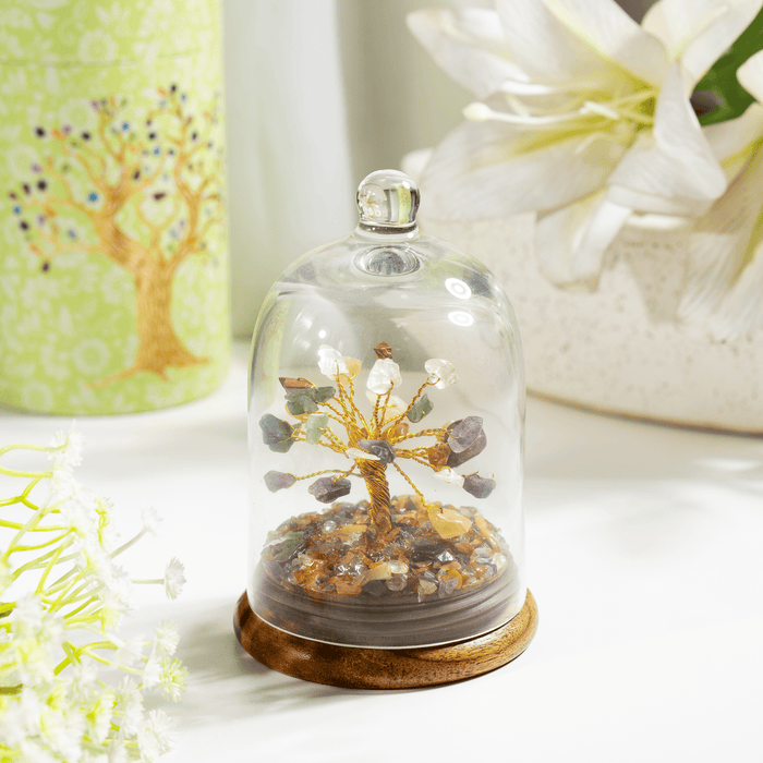 7 Chakra Healing Crystal Dome Tree | Spiritual Feng Shui Decor