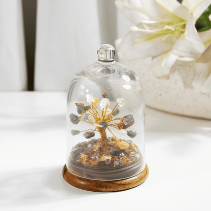 7 Chakra Healing Crystal Dome Tree | Spiritual Feng Shui Decor
