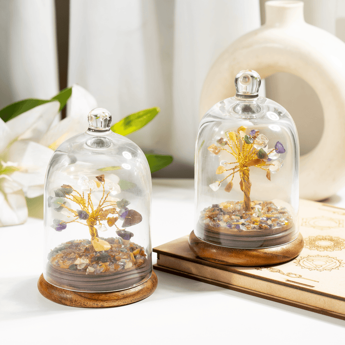 7 Chakra Healing Crystal Dome Tree | Spiritual Feng Shui Decor