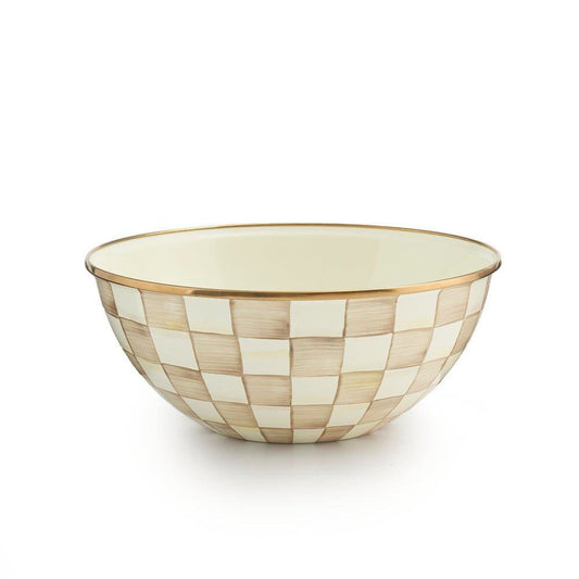 Mocha Check Large Everyday Bowl
