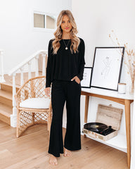 Beauty Sleep Relaxed Knit Top - Black