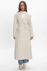 Zoyah Longline Trench Coat Oat