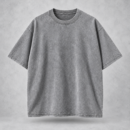 👕 Men's Vintage Washed Oversized Cotton Tee – Loose Fit Casual Short Sleeve Top ✨