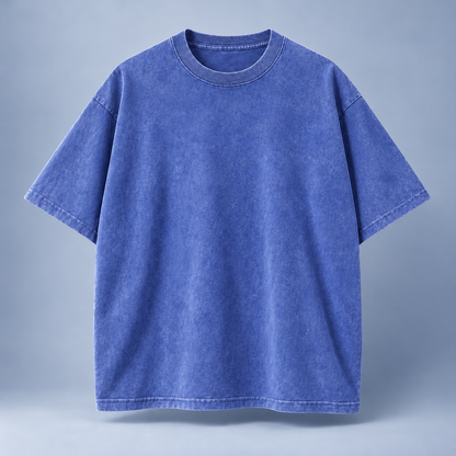 👕 Men's Vintage Washed Oversized Cotton Tee – Loose Fit Casual Short Sleeve Top ✨