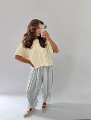 AMELIE ROUND NECK KNIT SWEATER TOP