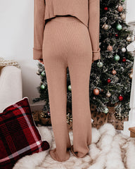 Fran Cotton Blend Ribbed Pants - Camel