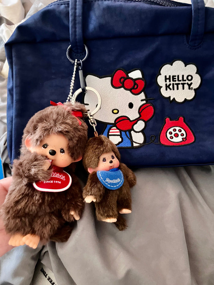 Monchhichi Girl Classic Plush Keychain Japan Exclusive