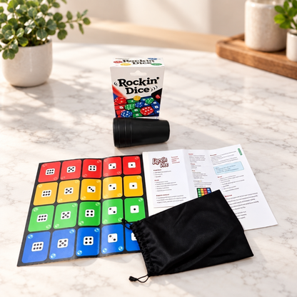 Rock Dice Game – Rolling Board Game for Family Game Night