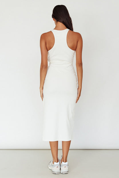 Voyage Racerback Midi Dress White
