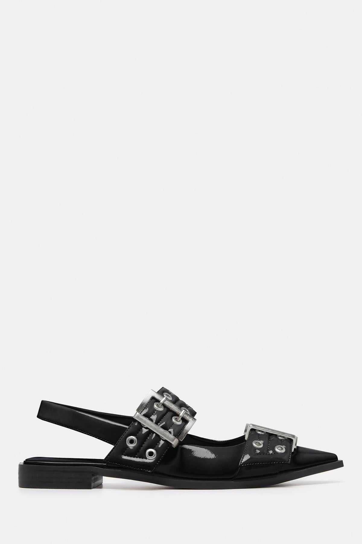 THERAPY Matilda Pointed Flat Black Patent