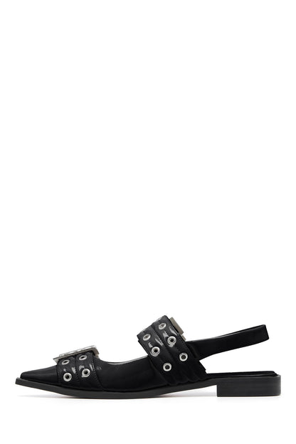 THERAPY Matilda Pointed Flat Black Patent