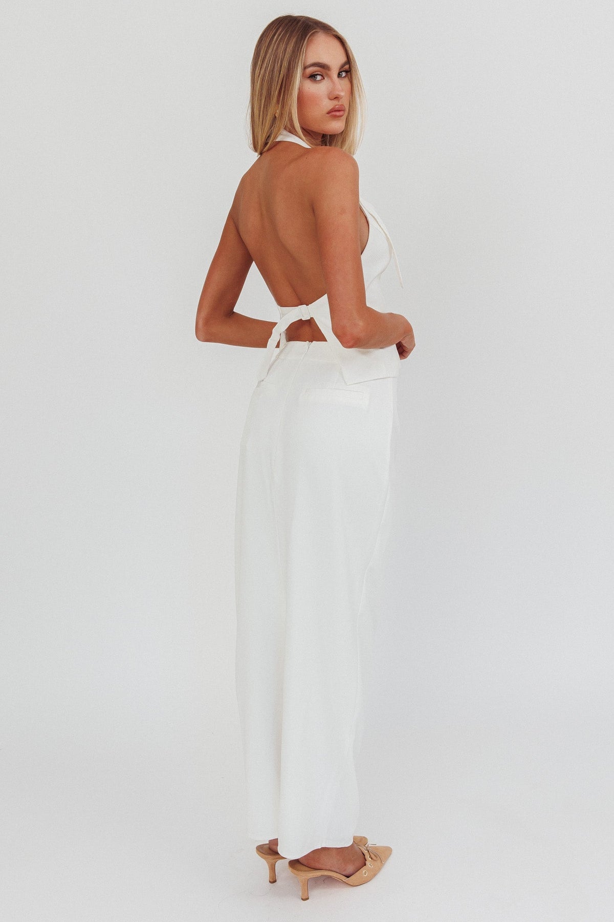 Tammi Faux Pocket Maxi Skirt Off White
