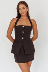 Tammi High Waist Mini Skirt Black