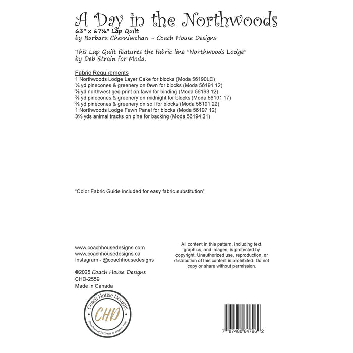 A Day in the Northwoods Downloadable PDF Quilt Pattern