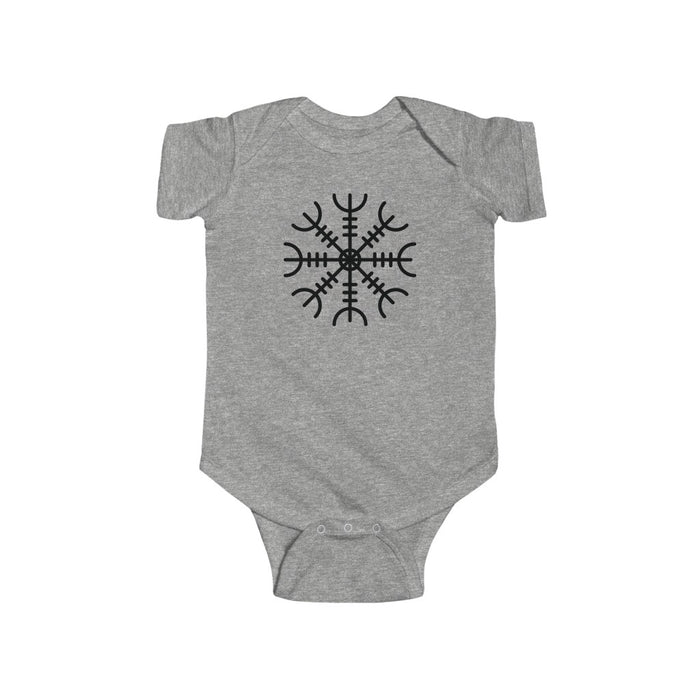 Ægishjálmr Helm of Awe Baby Bodysuit Scandinavian Design Studio