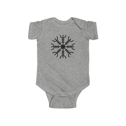 Ægishjálmr Helm of Awe Baby Bodysuit Scandinavian Design Studio