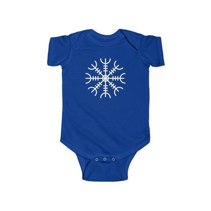 Ægishjálmr Helm of Awe Baby Bodysuit Scandinavian Design Studio