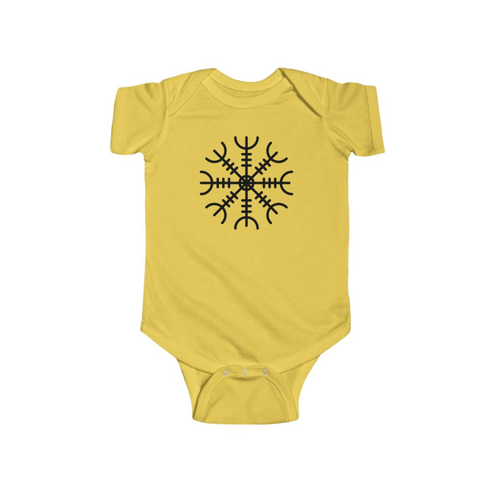 Ægishjálmr Helm of Awe Baby Bodysuit Scandinavian Design Studio