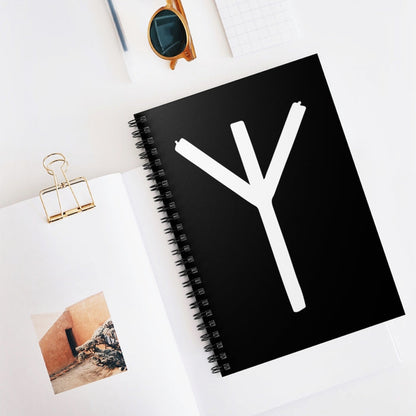 Algiz (Protection) Viking Rune Spiral Notebook Scandinavian Design Studio