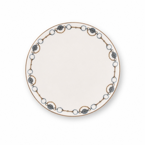 Amarillo Concho Pattern Bone China Round Bread Plate 1