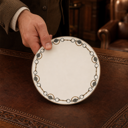 Amarillo Concho Pattern Bone China Round Bread Plate 3