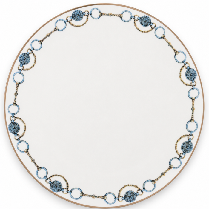 Amarillo Concho Pattern Bone China Round Charger Plate 1
