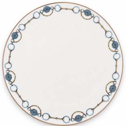 Amarillo Concho Pattern Bone China Round Charger Plate 1