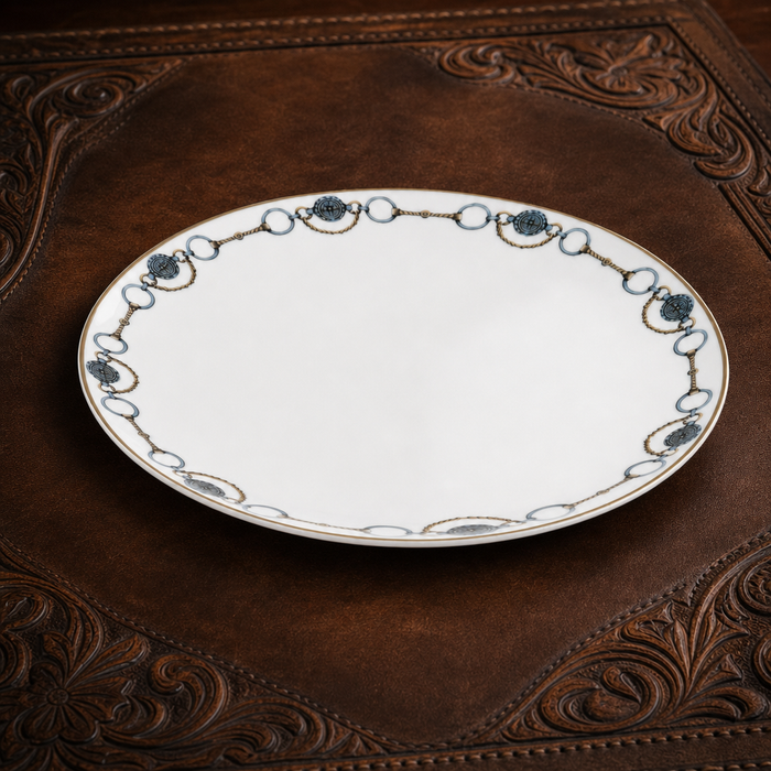 Amarillo Concho Pattern Bone China Round Charger Plate 3