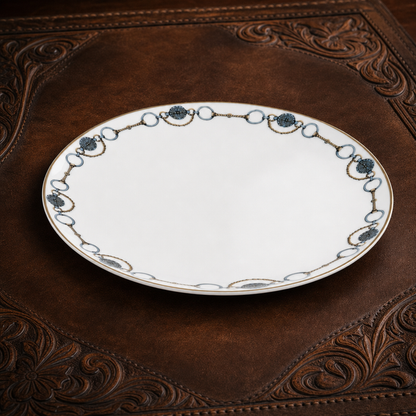 Amarillo Concho Pattern Bone China Round Charger Plate 3