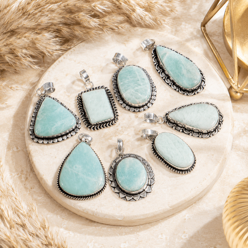 Amazonite Pendants – Natural Crystal Pendants Healing Gemstone Pendants