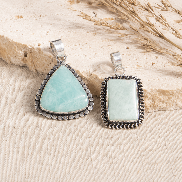 Amazonite Pendants – Natural Crystal Pendants Healing Gemstone Pendants