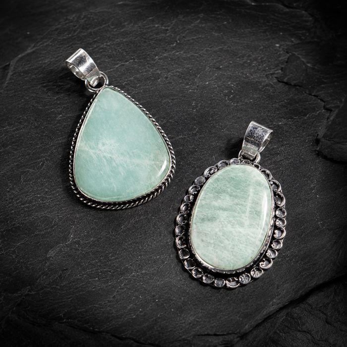 Amazonite Pendants – Natural Crystal Pendants Healing Gemstone Pendants