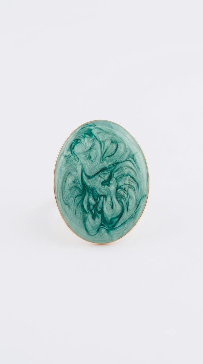 Anillo Maxi óvalo marmoleado +6 colores