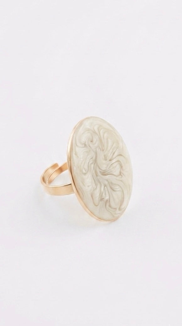 Anillo Maxi óvalo marmoleado +6 colores