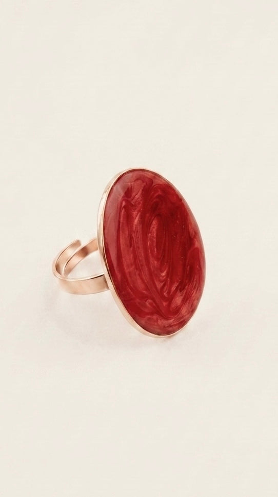 Anillo Maxi óvalo marmoleado +6 colores