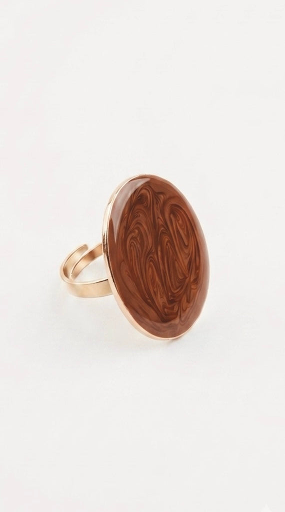 Anillo Maxi óvalo marmoleado +6 colores