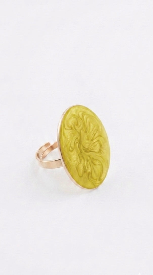 Anillo Maxi óvalo marmoleado +6 colores